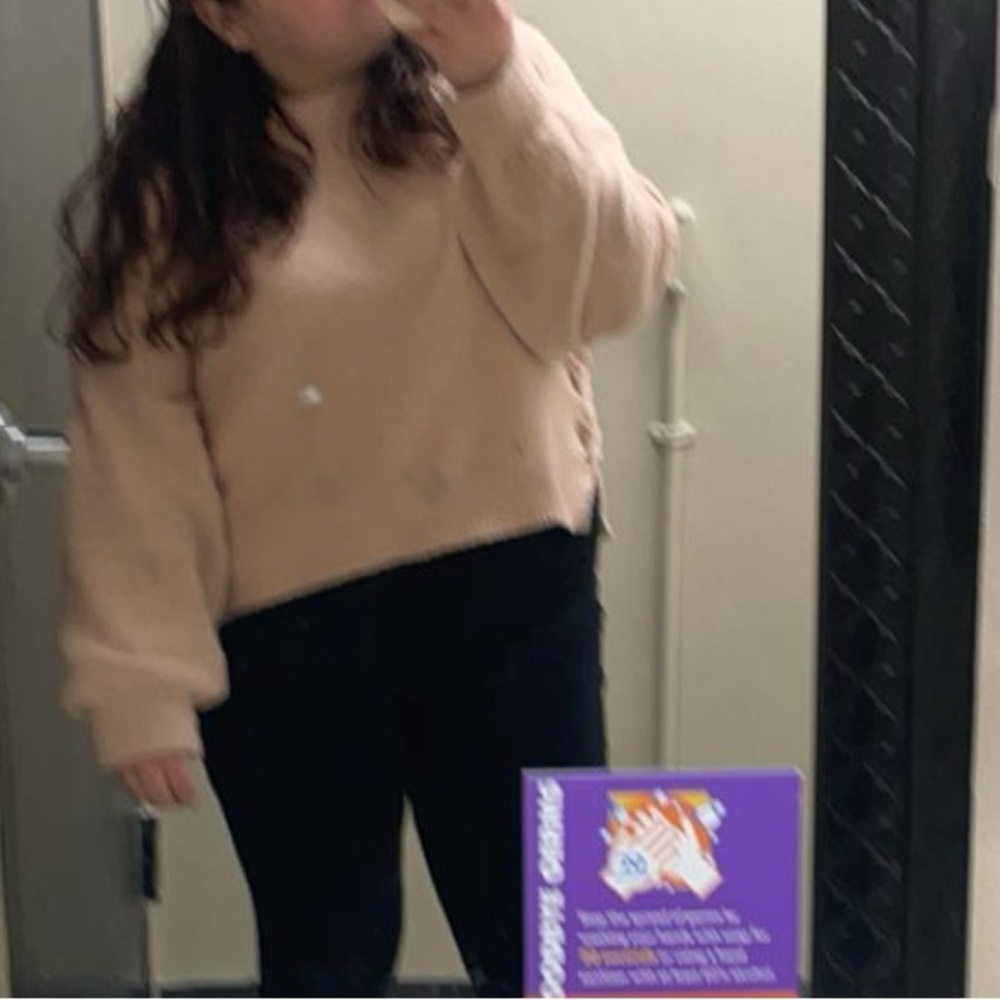 Pink sweater worn once size large